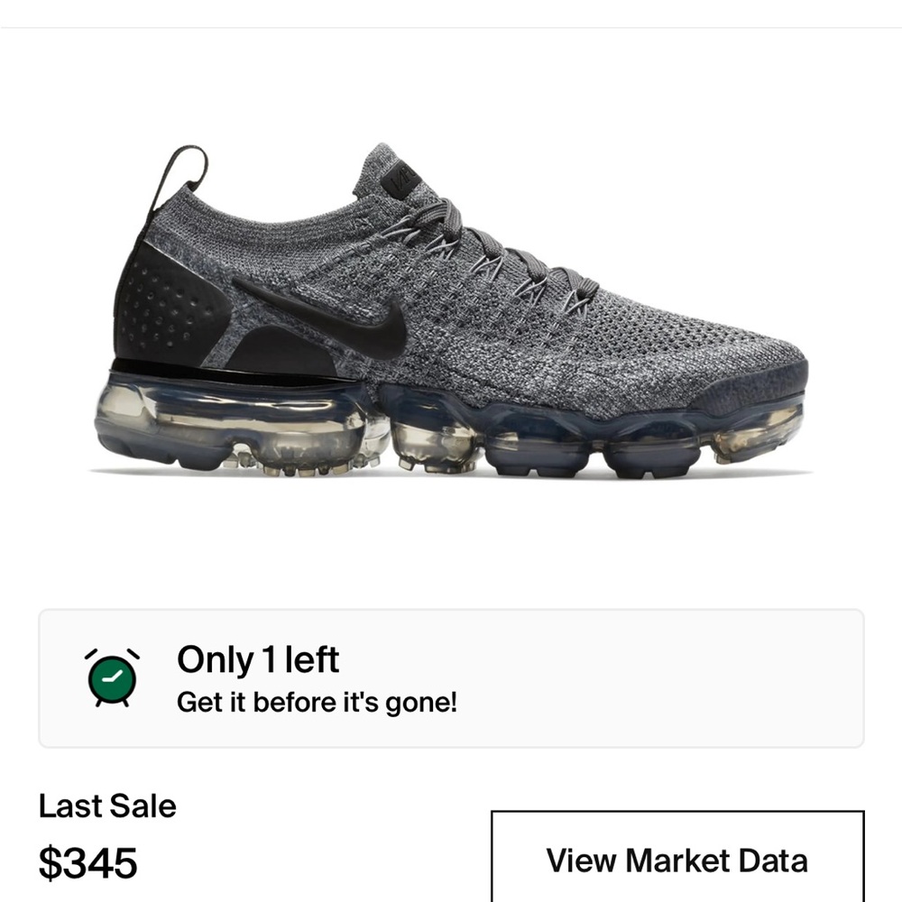 Size 9 Women’s Nike Air Vapormax 2 Dark Grey